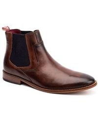 Base London - Scout Leather Burnt Boots - Lyst