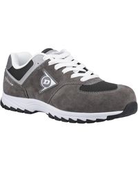 Dunlop - Arrow Suede Charcoal/ Safety Trainers - Lyst