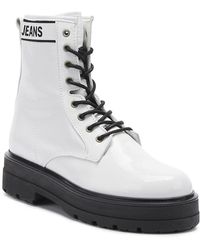 tommy jeans studs lace up boot