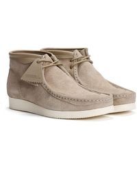 Clarks - Wallabee Combi Suede Taupe Boots - Lyst