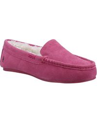 Hush Puppies - Annie Mocassin Suede Slippers - Lyst