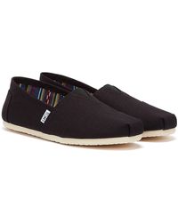 toms mens canvas slip on shoes
