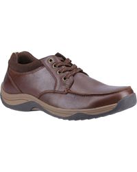 Hush Puppies - Derek Leather Coffee Lace-Up Shoes - Lyst
