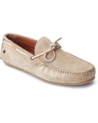Base London - Brooks Leather Sand Loafers - Lyst