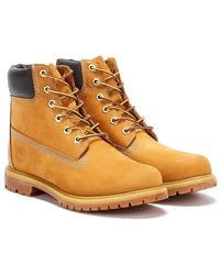 Timberland - 6 Inch Premium Wheat Nubuck Leather Boots - Lyst