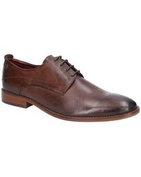 Base London - Script Washed Leather Oxford Shoes - Lyst