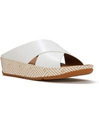 Fitflop - Lulu Lux Graphic-Weave Leather Urban Sandals - Lyst