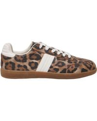 ONLY - Amber Synthetic Sand/Leopard Trainers - Lyst