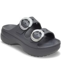 Crocs™ - Saturday Platform Buckle Eva Carbon Sandals - Lyst