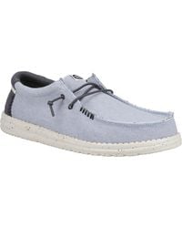 HEYDUDE - Wally Coastline Canvas Stone Boat Shoes - Lyst