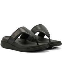 Fitflop - F-Mode Go Adjustable Flatform Sandali Neri Da Donna - Lyst