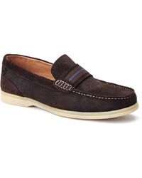 Base London - Drum Leather Burnt Loafers - Lyst