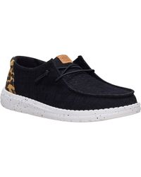 HEYDUDE - Wendy Wildcat Cotton /Leopard Moccasins Shoes - Lyst