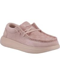 HEYDUDE - Wendy Comf Suede Rose Dust Moccasins Shoes - Lyst