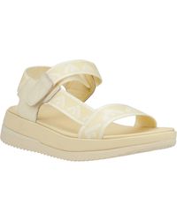 Fitflop - Surff Back Strap Polyester/Leather Mellow Wide Sandals - Lyst
