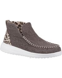 HEYDUDE - Denny Cotton Leopard Boots - Lyst