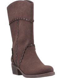 Rocket Dog - Rowdy Faux Leather Dark Heeled Mid Calf Boots - Lyst