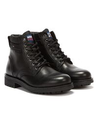 Tommy Hilfiger Tommy Jeans Classic Short Lace Up Boots - Black