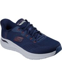 Skechers - Arch Fit 2.0 Lestur Textile Navy/Rote Sneakers - Lyst
