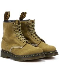 Dr. Martens - 1460 Nubuck Suede Olive Boots - Lyst