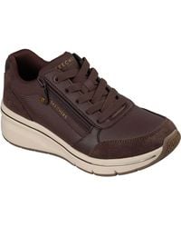 Skechers - Billion Flex Luxe Up Leather Duraleather/Mesh Trainers - Lyst