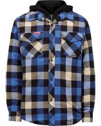 Hard Yakka - Quilted Flannel Shacket Shirt Jacket - Lyst
