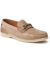 Base London - Snapper Leather Sand Loafers - Lyst