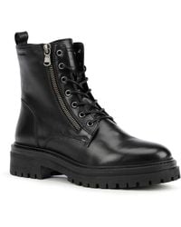 Geox - D Iridea F Leather Bovine Full Grain Women's Black Boots - Lyst