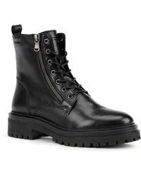 Geox - D Iridea F Leather Bovine Full Grain Women's Black Boots - Lyst
