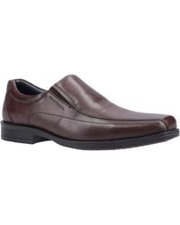 Hush Puppies - Brody Leather Chocolate Slip-On Shoes - Lyst