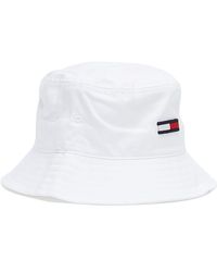 Tommy Hilfiger Tommy Jeans Flag Bucket Hat - White