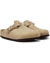 Birkenstock - Zoccoli Boston Waxy Tabacco Marrone - Lyst