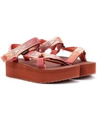 Teva - Flatform Universal Sunscape Scarlet Sandals - Lyst