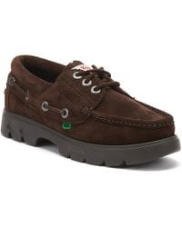 kickers lennon boat shoe brown