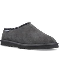 BEARPAW - Beau Suede Dark Slippers - Lyst