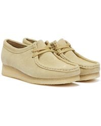Clarks Wallabee Suede Shoes - Natural