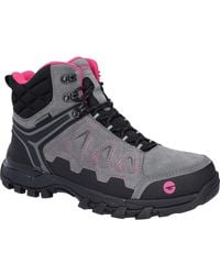 Hi-Tec - V-Lite Explorer Wp Cow Suede Leather /Fuchsia Hiking Boots - Lyst