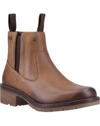HUNTER - Skye Dealer Boot Leather Dark Tan Boots - Lyst