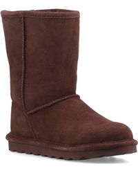 BEARPAW - Elle Short Suede Chicory Boots - Lyst