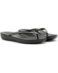 Fitflop - Iqushion Sparkle Rubber Flip Flops - Lyst