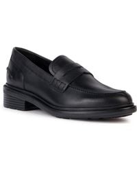 Geox - D Walk Pleasure F Leather Moccasins Shoes - Lyst