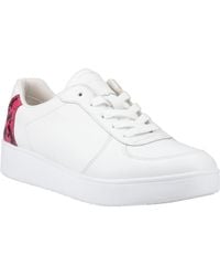 Fitflop - Rally Snakeprint Backtab Leder Urban /Wilde Himbeere Sneakers - Lyst