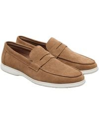 Antique Rogue - Anton Suede Stone Loafers - Lyst