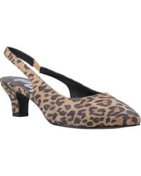 Hush Puppies - Nahla Leather Leopard Pointy Slingback Heels - Lyst