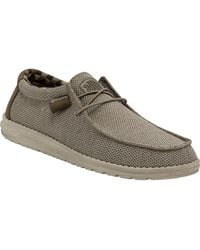 HEYDUDE - Wally Sox Faux Suede Boat Shoes - Lyst