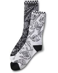 Vans Synthetik Checkerboard Crew Socken in Grau für Herren Herren Bekleidung Unterwäsche Socken 