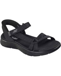 Skechers - Go Walk Flex Illuminate Sandals - Lyst