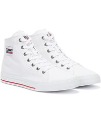 tommy hilfiger high top trainers womens