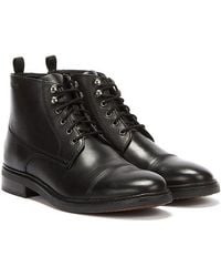 Clarks Ford Rise Leather Boots - Black