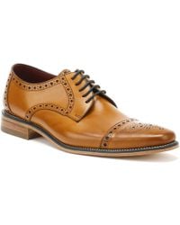 Loake Mens Tan Calf Foley Brogue Shoes - Brown